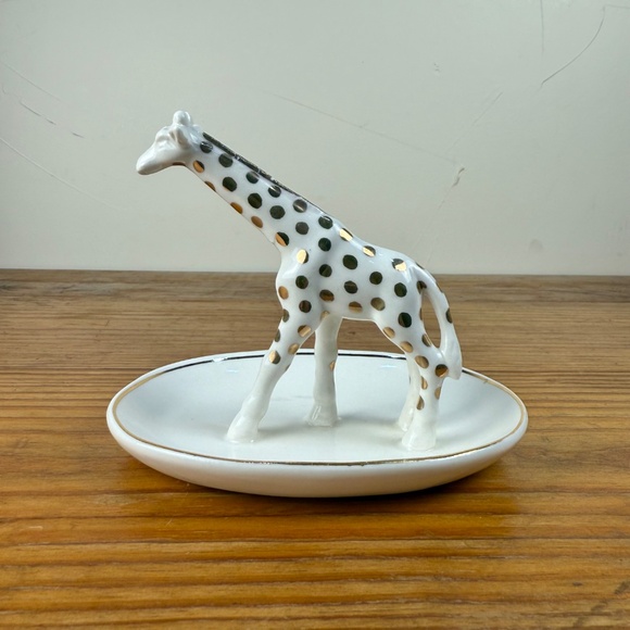 Anthropologie Giraffe Ring Dish | Gold Polka Dots | Trinket Holder - Picture 15 of 15